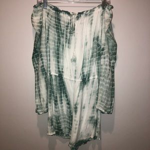 Tie Dye off the shoulder romper